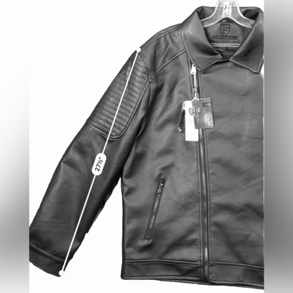 Leggi Tutto F Collection Biker Leather Jacket Men XXL Motorcyclist NWT Gorpcore - Picture 5 of 16